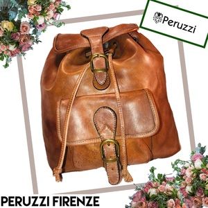 SOLD!!!! PERUZZI FIRENZE Italian Leather Knapsack